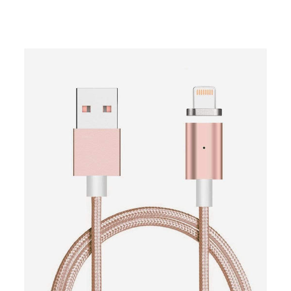 AussieSuperStore Homeware Supplies Tough Nylon Rope Style USB Lightning Charging  8 Pin to USB 2.0 Charger Cable (Rose Gold) CBMEGAPCBLRGOLD